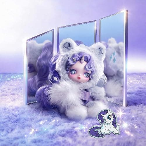 POP MART SKULLPANDA × My Little Pony Series Plush Doll Cute Keychain Blind Box Mystery Box Figures, Collectible Toys Bag Charms, Holiday Birthday Gifts for Girls and Boys, Single Box thumbnail 2