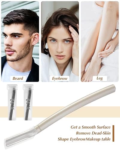 Dermaplane Razor for Face Professional, Facial Razors for Women&Men Face with 20 Blade Refills, Eyebrow Razor for Women and Men thumbnail 5