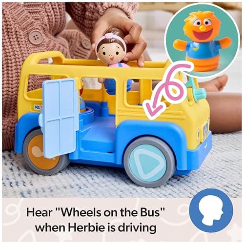 Ms. Rachel Official My First Learning Electronic School Bus with 2 Figures, Music & Sounds, Educational Toys & Toddler Toys for Girls & Boys Ages 1-3+ thumbnail 4