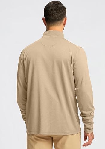 Obla Golf Quarter Zip Pullover for Men Mock Neck Sweatshirt Lightweight Sun Protection Men's Long Sleeve Golf Shirt thumbnail 3