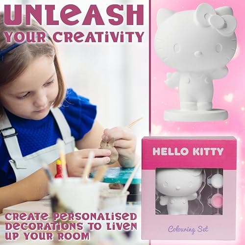 Hello Kitty Paint Your Own Plaster Figure Set for Girls Teenagers DIY Crafts Art Set Activity - Kawaii Gifts for Girls thumbnail 5