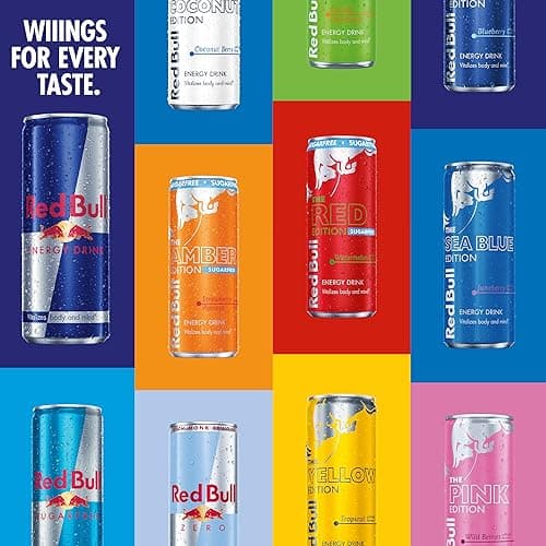 Red Bull Coconut Edition Energy Drink, Coconut Berry, with 114mg Caffeine plus Taurine & B Vitamins, 12 Fl Oz, Pack of 24 Cans thumbnail 7