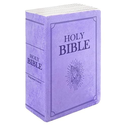 Children's Cartoon Plush Toy Throw Pillows, Christmas holiday Bible Book Pillow that Opens, Home Aesthetic Room Decorative Pillow, Kids Pillow, for Bedroom Sofa Cushion Chair Couch Bed (Purple) - Image 1