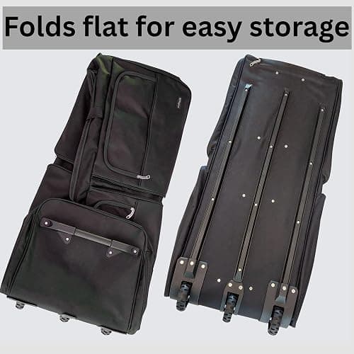 DK Luggage XL 34" Extra Large Wheeled Holdall Suitcase Sports or Travel Bag Trolley Luggage with 3 Wheel Black thumbnail 7