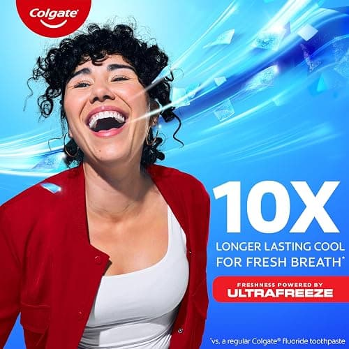 Colgate MaxFresh Cool Mint Toothpaste Pack, Fresh Breath Toothpaste with Fluoride and Hundreds of Mini Breath Strips, Leaves Mouth Feeling Refreshed for Hours, 4 Pack, 6.3 oz thumbnail 3