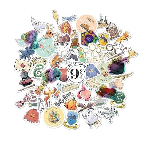 Conquest Harry Potter Watercolor Vinyl Stickers | Set of Unique Sticker Decals, 5 Holograms, Waterproof, UV & Scratch Resistant, Great for Gadgets, Officially Licensed 60-Pack thumbnail 3
