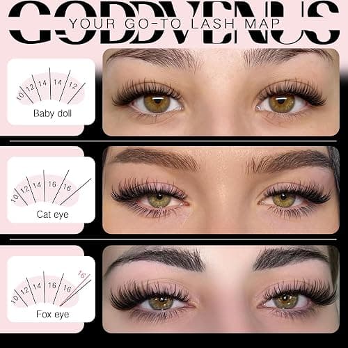 Goddvenus Plush Lash Clusters Kit, Natural Wispy Cluster Eyelash Extensions, Fluffy DIY Lash Extension at Home for Natural Look, D Curl Individual Lashes Kit with Waterproof Bond and Seal thumbnail 3