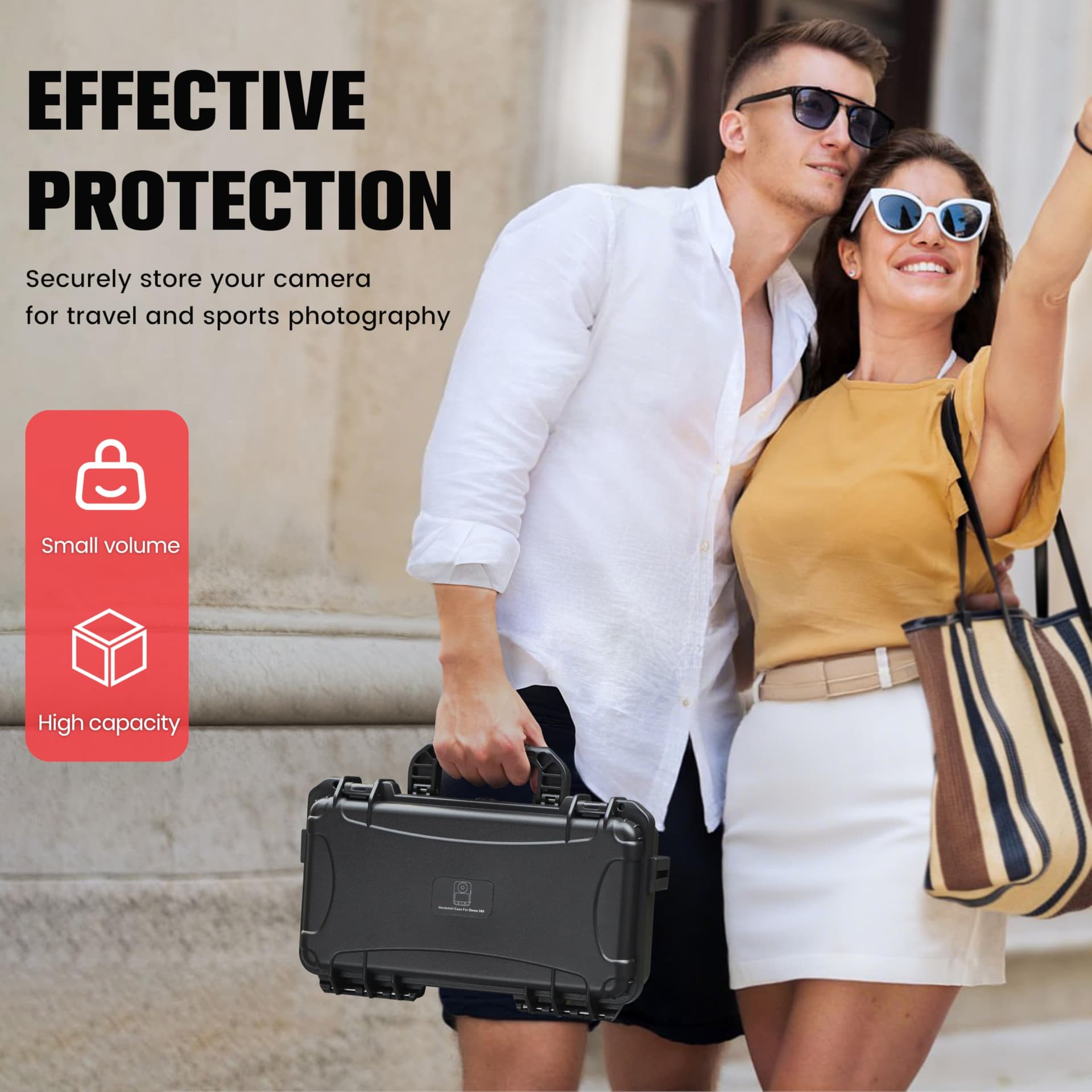 STARTRC PHOTO Osmo 360 - Funda rígida de doble capa impermeable para accesorios DJI Osmo 360, funda portátil de viaje para DJI Osmo 360 Adventure Combo thumbnail 5