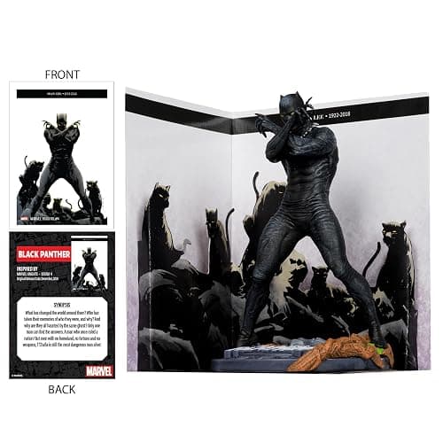 McFarlane Toys Marvel Black Panther 1:10th Scale Collectible with Scene (Marvel Knights #4) thumbnail 4