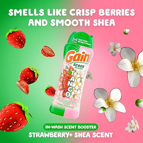 Gain Tango 2-in-1 Laundry Scent Booster Beads, Strawberry and Shea Scent, 21.1 oz, Laundry Beads with Dual Scents Plus All Day Freshness thumbnail 4
