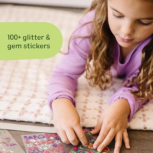 Melissa & Doug Design-Your-Own Bracelets with 100+ Sparkle Gem & Glitter Stickers, Kids Snap Bracelets, Stickers & Jewelry Crafts, Preschool Toys for Girls & Boys Ages 4+ thumbnail 5