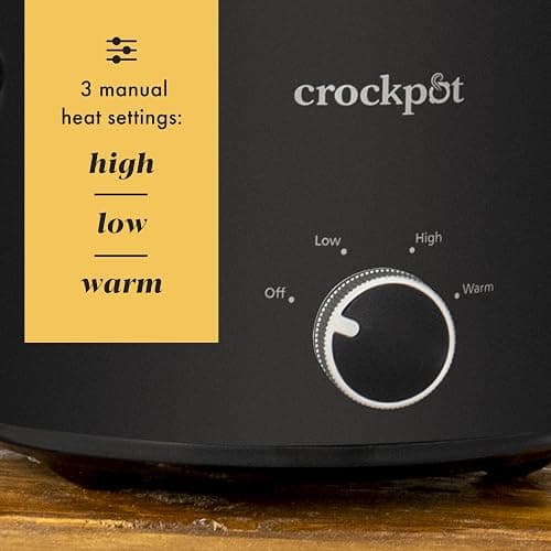 Crockpot 2-Quart Classic Slow Cooker Small Slow Cooker Black thumbnail 6