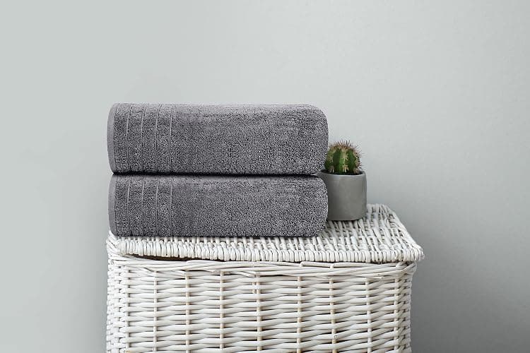 Tens Towels 4 Piece Extra Large Bath Towels 30 x 60 Inches, Dark Grey | 100% Cotton, Larger & Lighter Weight, Quicker to Dry, Super Soft and Absorbent, Perfect for Bathroom thumbnail 4