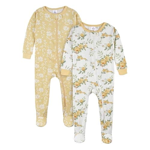Gerber Baby Girls' 4-Pack Footed Pajamas - 18 Months Dreams Rainbows Pink thumbnail 2