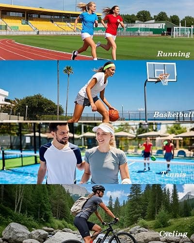 6 Pack Workout Tops for Women Short Sleeve UPF Sun Protection Athletic T Shirts Quick Dry Tennis Yoga Running Crew Neck Tee thumbnail 7
