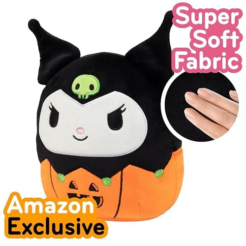 Squishmallows Original 8-Inch Kuromi Jack O' Lantern- Hello Kitty - Official Jazwares Halloween Pumpkin Plush - Collectible Soft & Squishy Sanrio Stuffed Animal Toy - Gift for Kids, Girls & Boys thumbnail 2
