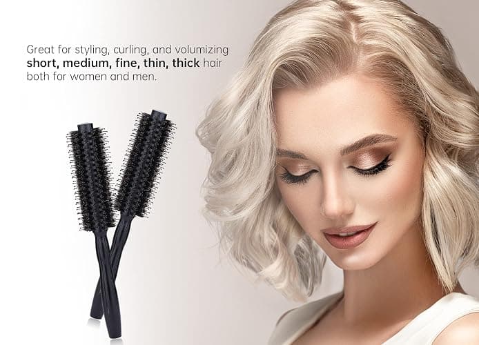 PERFEHAIR Round Hair Brush - 1.8 Inch, Boar & Nylon Bristle Volumizing Roller Hairbrush for Women or Men'S Short, Medium, Fine, Thin Hair Blow Drying Or Styling thumbnail 4