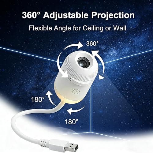 Galaxy Star Night Light Projector, 2-in-1 LED Night Light (Multicolor) thumbnail 5