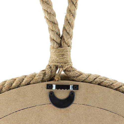 Stonebriar Collection SB-5390A Decorative Oval Rope Mirror with Hanging Loop, Unique Wall Décor thumbnail 5