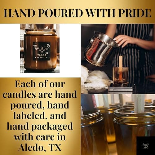 76008 Candle Co. - Hazelnut Scented Candle with Wood Wick – Cozy Aromatherapy Candle Gift for Mom – Long-Lasting Natural Soy Wax, Crackling Wick, Mother's Day Gift Idea – 8oz Jar, Relaxing Home Decor thumbnail 8