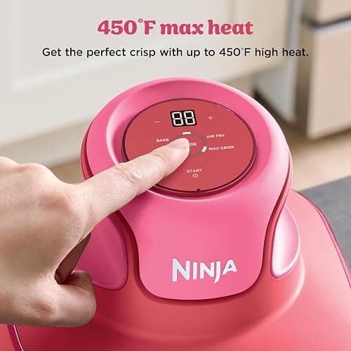 Ninja Crispi 4-in-1 Glass Air Fryer | 450°F | Non-Toxic | 4QT & 6-Cup Glass Containers w/Lids | Microwave, Freezer, Dishwasher Safe | Max Crisp, Air Fry, Bake, Recrisp | Cherry Crush | FN101DR thumbnail 13
