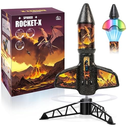 Rocket Launcher for Kids - 200 Ft of Flight Altitude, Model Rocket with Launch Set, Rockets Outdoor Toys with Safely Parachute, Easter Birthday Toys for Boys & Girls Ages 5 6 7 9 10 12 8-13 Years Old - Image 1