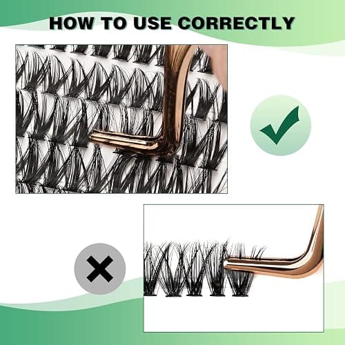 Lash Clusters 300pcs Individual Lashes 50D 0.07C Curl 9-18MIX DIY Eyelash Extension KEYYOU Large Tray Volume Soft&Natural Cluster Lashes(50D-0.07C,9-18MIX） thumbnail 6