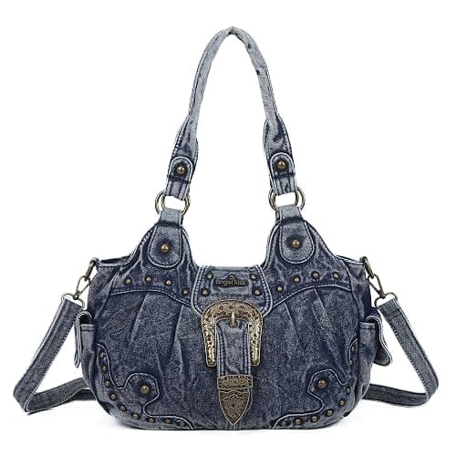Angel Kiss Hobo-Taschen für Damen, veganes Leder, Geldbörsen und Handtaschen, schicke Umhängetaschen, Crossbody-Börsen mit Metallnieten thumbnail 8