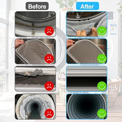 XANGNIER 5 Pack Dryer Vent Cleaner Kit,Flexible Dryer Lint Brush Vent Cleaner,Dryer Lint Trap Cleaning Tool,Laundry Room Essentials Lint Remover Accessories,Household Cleaning Tools thumbnail 3