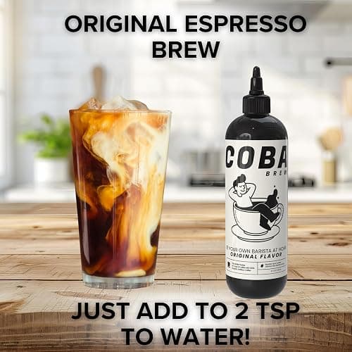COBA Premium Coffee Concentrate: Bold & Extra Strong Kick - 20x Cups | Instant Cold Brew/ Hot Coffee in Seconds | Specialty, Fair Trade, Organic, Medium Roast, Dairy Free | 2 TEASPOONS/Cup | Rich Flavor (8 Fl Oz (Pack of 1), Original) thumbnail 3