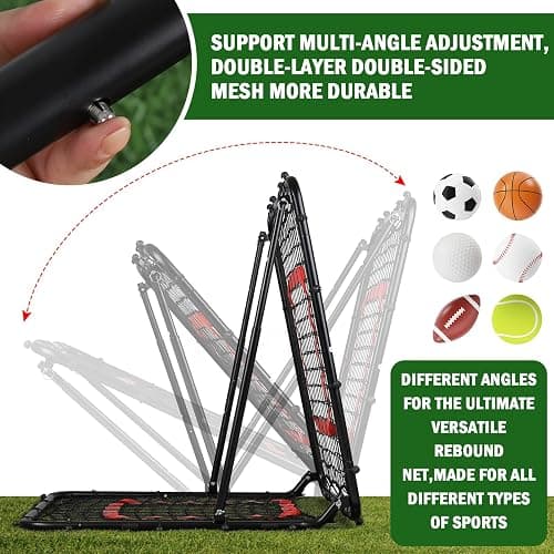 BaseGoal Baseball and Softball Rebounder Net,Baseball Rebounder,Volleyball Rebounder,Pitch Back Net,Multi-Sport Training Rebound Screen,with Pitching Target,Easy Adjustable Angles thumbnail 2