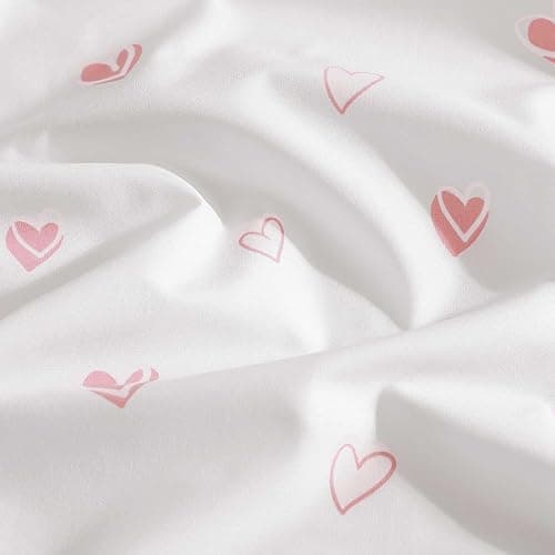 Poppy & Fritz - Twin Sheets, Luxurious Cotton Percale Bedding Set, Crisp & Cool, Super Soft Bed Essentials (Sweet Heart Pink, Twin) thumbnail 5