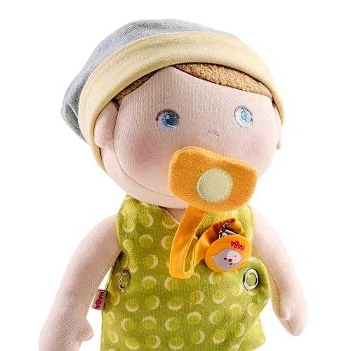 HABA Soft Doll Maxime Baby Doll Accessories Set - Machine Washable Plush Toys for 2 Year Old Girl and Boy - 11 ½“ Gift Set for Early Learning and Role Playing Skills thumbnail 5
