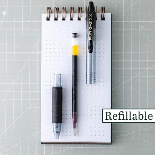 Pilot G2 Premium Gel Pens, Black Pens, Bold Point 1 mm, 2 Black thumbnail 6