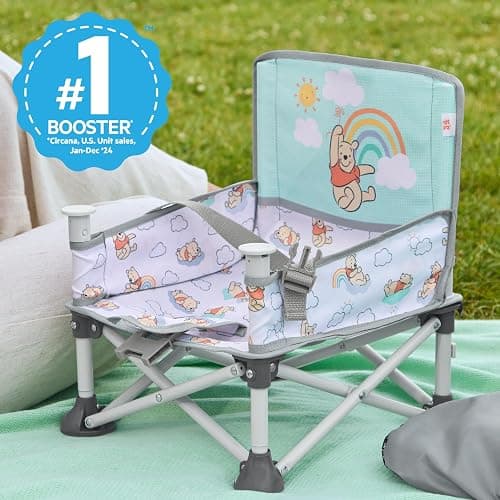 Bright Starts Disney Winnie The Pooh Pop 'N Sit Portable Booster, Indoor/Outdoor Use, Floor Seat with Feeding Tray, 6 Mos - 3 Yrs thumbnail 4