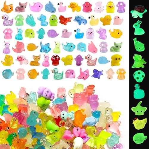 Guuozzli 200 Pcs Mini Resin Animals,Variety Little Small Figures Miniature,Tiny Resin Animals Bulk for Micro Fairy Garden Dollhouse Landscape Accessories - Image 1