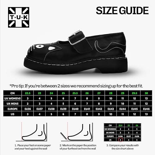 T.U.K. Anarchic Mary Jane Kitty- Premium Leather - Kitty Detailing with Buckle Strap - Women's Kitty Shoes thumbnail 7