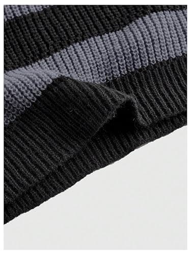 SOLY HUX Women's Y2K Striped Cropped Sweater Off Shoulder Knitwear Long Sleeve Pullover Tops thumbnail 3