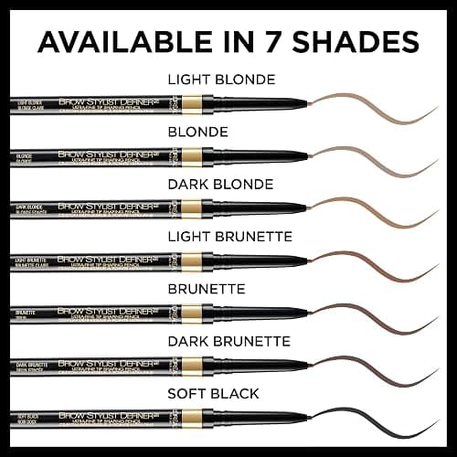 L'Oreal Paris Makeup Brow Stylist Definer Waterproof Eyebrow Pencil, Ultra-Fine Mechanical Pencil, Draws Tiny Brow Hairs and Fills in Sparse Areas and Gaps, Dark Brunette, 0.11 Ounce (Pack of 2) thumbnail 6