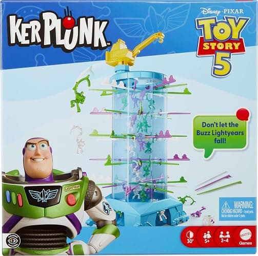 Mattel Games Kerplunk Disney and Pixar’s Toy Story 5 Kids & Family Game with Buzz Lightyears and Inspired by the Movie for 2 to 4 Players Ages 5+ - Image 1
