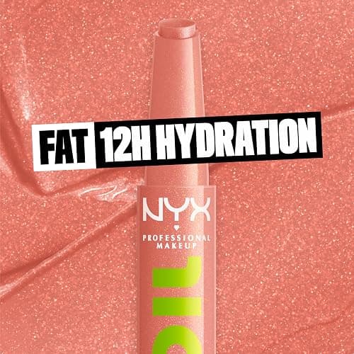 NYX Professional Makeup Fat Oil Slick Click, Lightweight, Buildable Pigmented Vegan Lip Balm - Group Chat (Nude) thumbnail 5