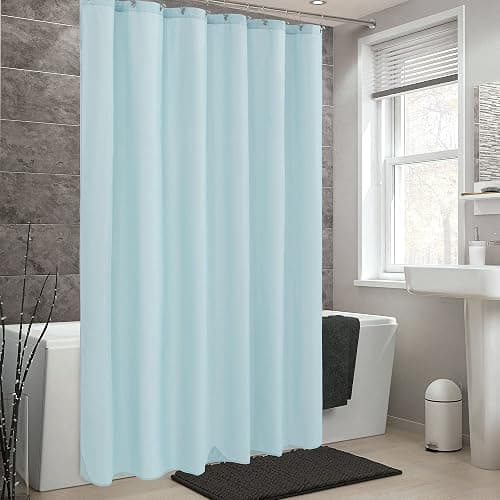 ALYVIA SPRING Waterproof Fabric Shower Curtain Liner, Washable Cloth Shower Curtain for Bathroom - Standard Size 72x72, Blue thumbnail 2