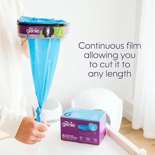 Litter Genie Refill Bags | Stand alone Genuine Film 6 pk | Compatible with Litter Genie Standard and Jumbo refills | Ultimate Odour Control Cat Litter Bags | Up to 12 months of supply for one cat thumbnail 10