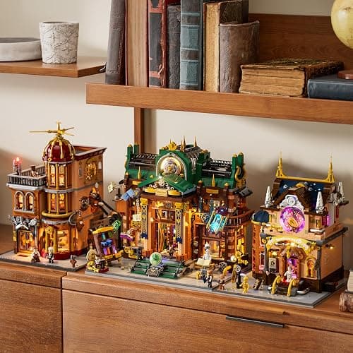 Lumibricks Steampunk Time-Rift Library Lighting Building-Bricks Set, 3187 Pcs Modular Building from Chrono Custodians Collection Display Set for Adults and Steampunk Lovers thumbnail 7