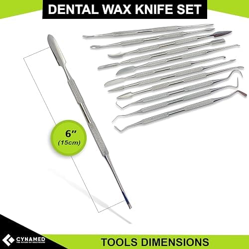 CYNAMED Stainless Steel Spatula Wax & Clay Sculpting Tool Carver Set (12PK) thumbnail 4