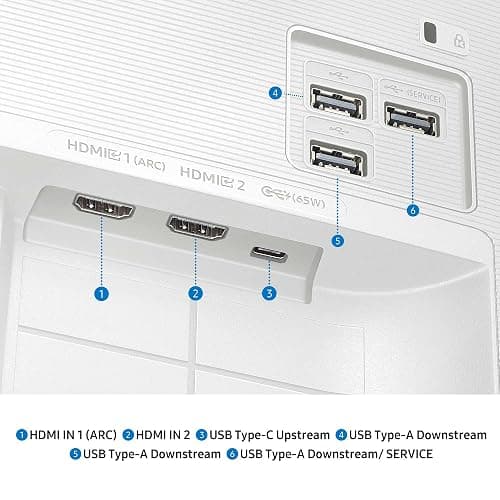 Samsung The Movingstyle Essential 32" 4K UHD Smart Monitor with Adjustable Rolling Stand, Smart TV Apps, Built-in Speakers, White Design, Gaming Hub, AI Picture Optimizer, SmartThings, F-LS32FM70-MSR thumbnail 9