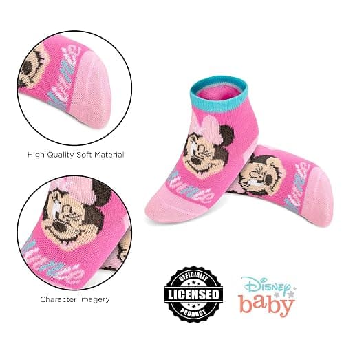 Disney baby-boys Baby Girls & Boys Minnie Mouse, Mickey Mouse, Baby Shark, Justice League 10-pack Infant Sock 0-24 Months thumbnail 4