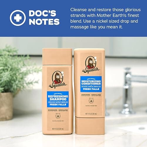 Dr. Squatch Natural Hair Bundle for Men - Healthy, Full Looking Hair - Fresh Falls Shampoo (11 fl oz), Fresh Falls Conditioner (11 fl oz) thumbnail 5