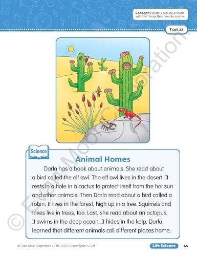Evan-Moor Smart Start STEM Workbook, Grade 1, Science, Technology, Engineering, Math, Hands On Activities, Problem Solving, Critical Thinking, Fine Motor Skills, Sequencing, Animals, Homeschool thumbnail 5