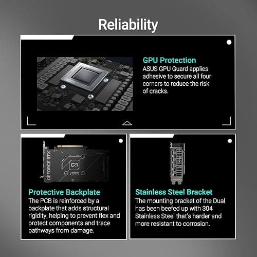 ASUS Dual GeForce RTX™ 5060 8GB GDDR7 OC Edition (PCIe 5.0, 8GB GDDR7, DLSS 4, HDMI 2.1b, DisplayPort 2.1b, 2.5-Slot Design, Axial-tech Fan Design, 0dB Technology, and More) thumbnail 3